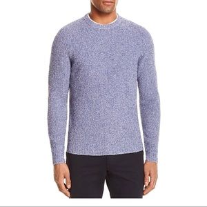 New Bloomingdales blue white crew neck sweater